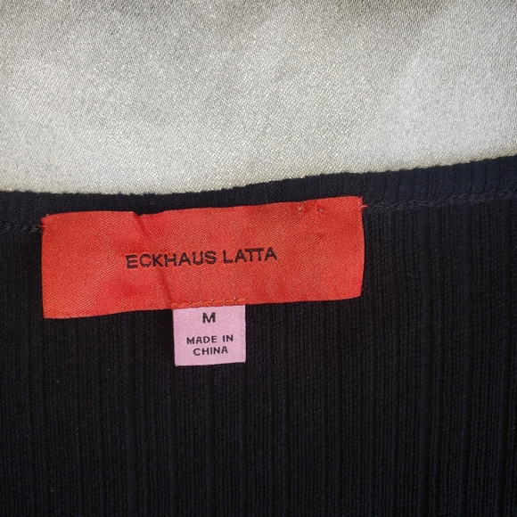 ECKHAUS LATTA Slash Asymmetric Cotton Tank Dress Sz M - Picture 12 of 14